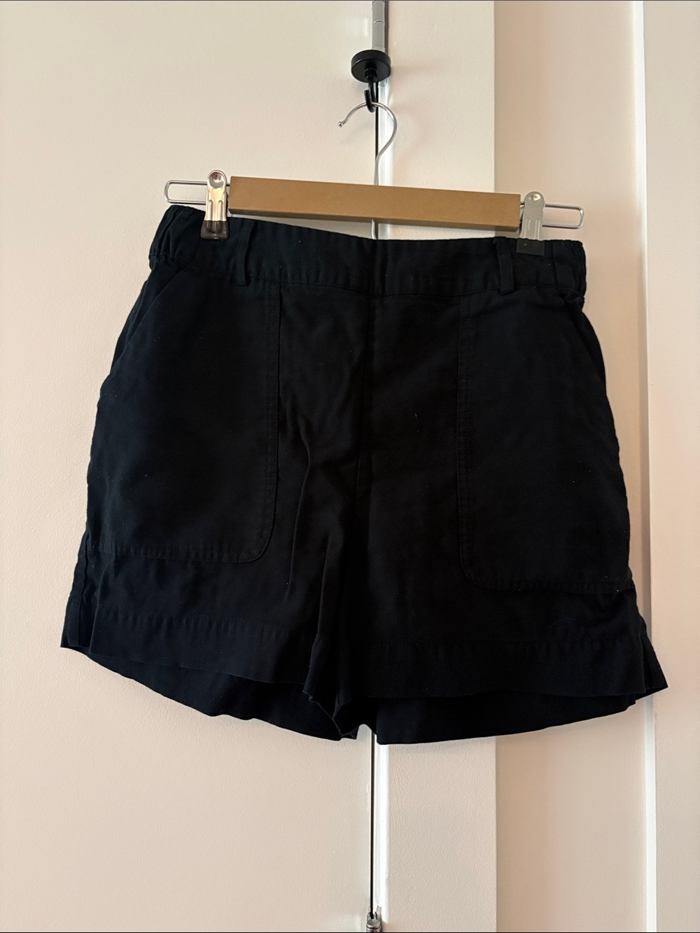 a new day Black Elastic-Waist Casual Bermuda Shorts